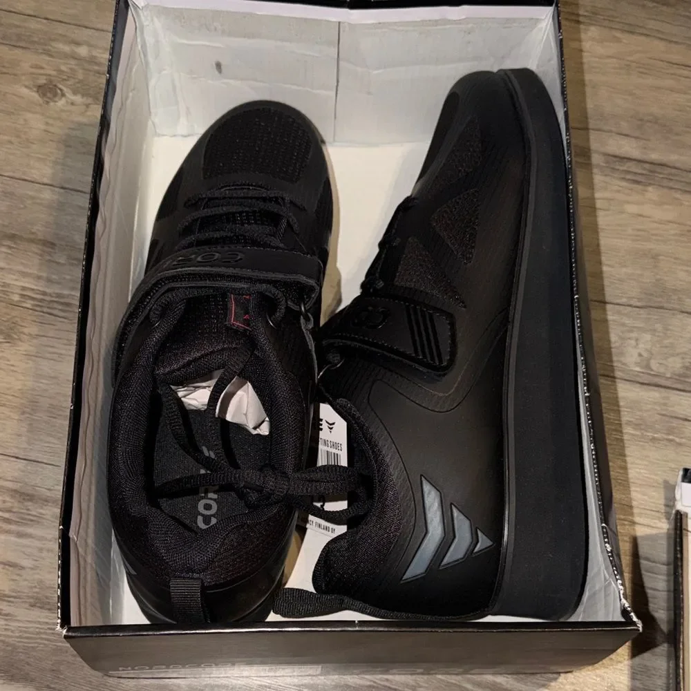 CCM Black High-Top Athletic Shoes with Silver Accents